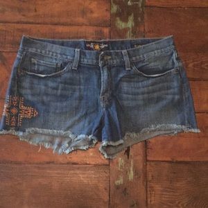 Lucky Brand Embroidered Cutoff Shorts